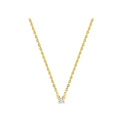 Collier en or jaune et diamant 0.10ct
