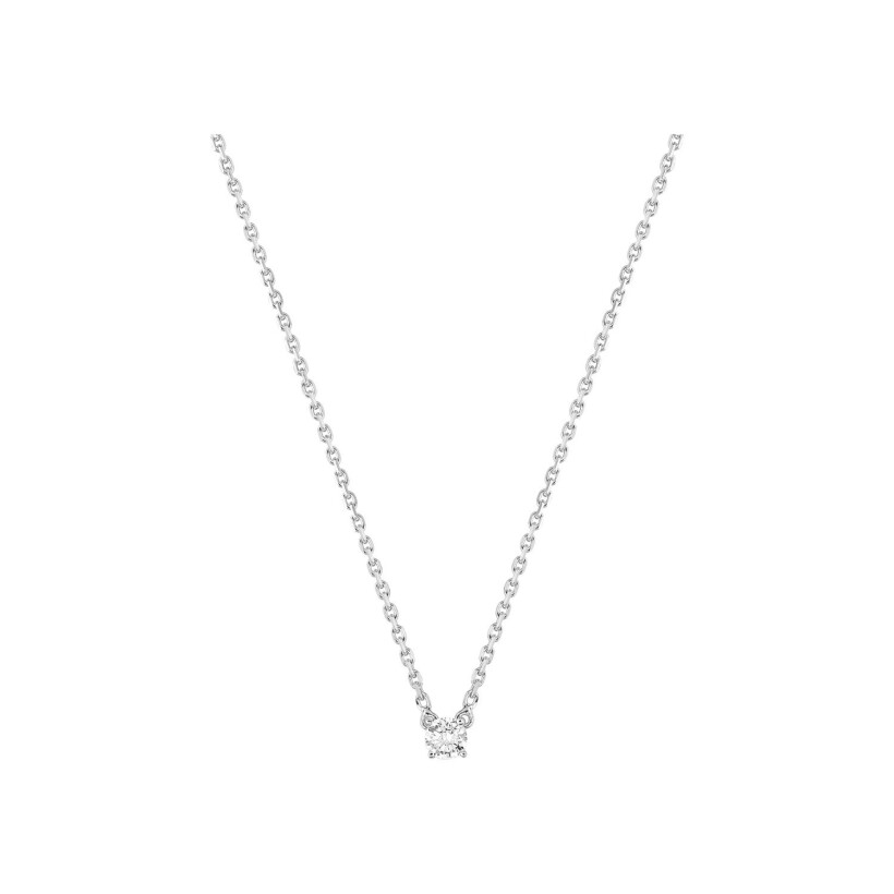 Collier en or blanc et diamant 0.15ct