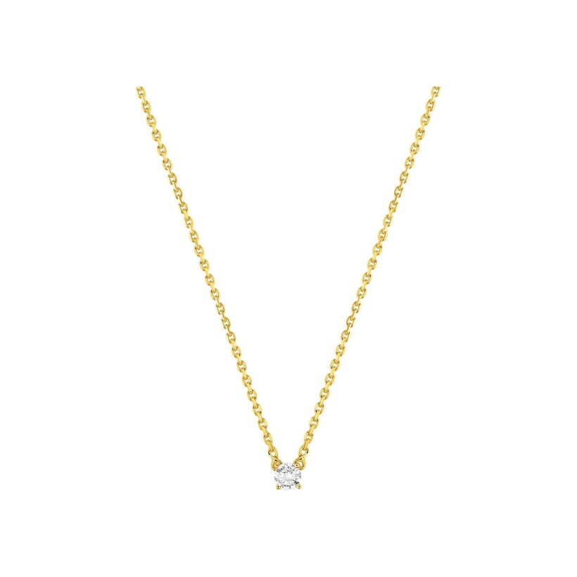 Collier en or jaune et diamant 0.15ct