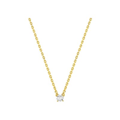 Collier en or jaune et diamant 0.15ct