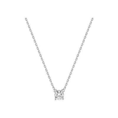 Collier solitaire en or blanc et diamant 0.30ct
