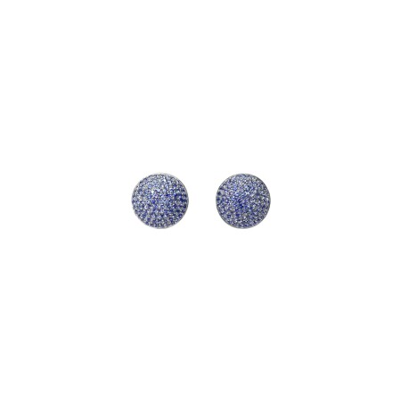 Boucles d'oreilles Isabelle Barrier en or blanc et saphir