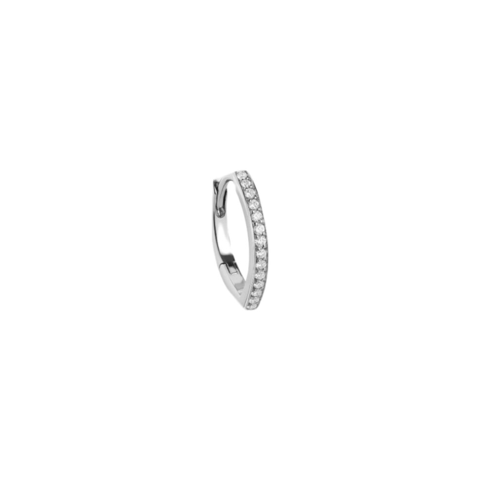 Repossi Antifer single earring, white gold semi pave