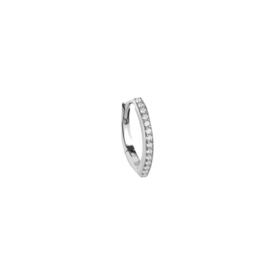 Repossi Antifer single earring, white gold semi pave