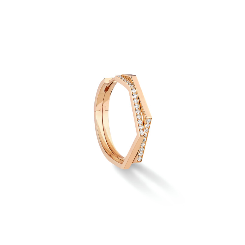 Repossi Antifer earrings in pink gold and diamonds