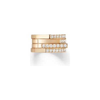 Repossi Antifer 4-row rose gold and diamond earcuff
