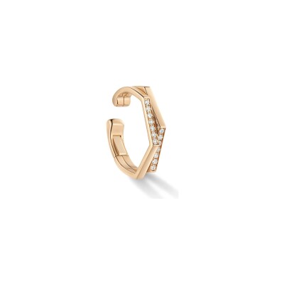 Repossi Antifer 2-row rose gold and diamond earcuff