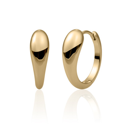 Boucles d'oreilles Sparkling BOLD FUSE HUGGIES en argent plaqué or jaune