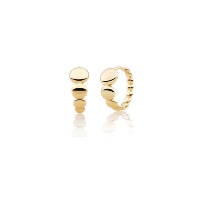 Boucles d'oreilles Sparkling BUBBLE HUGGIES en argent plaqué or jaune