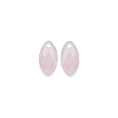 Accessoire pour Boucles d'oreilles Sparkling LEAF en quartz rose