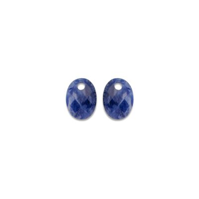 Accessoires pour boucles d'oreilles Sparkling MEDIUM OVAL en sodalite