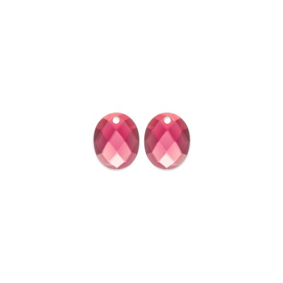 Accessoire pour Boucles d'oreilles Sparkling LARGE OVAL en quartz rose fushia