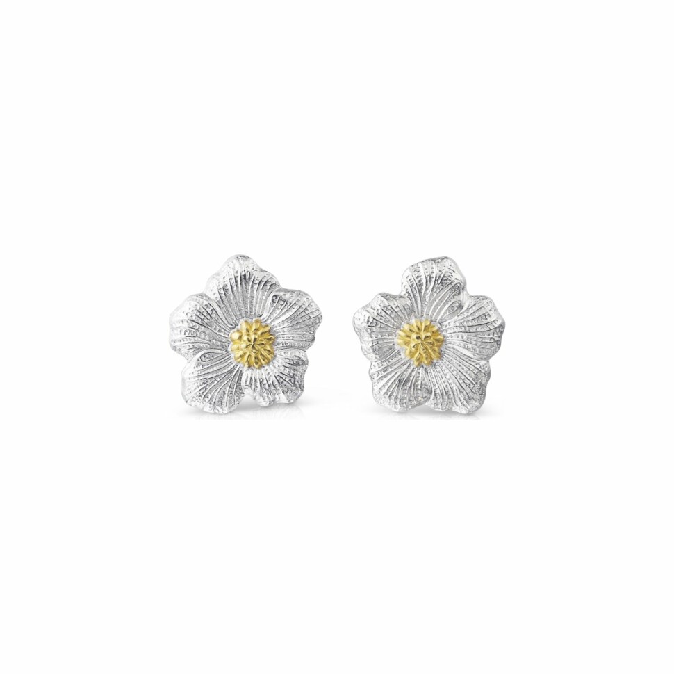 Buccellati Blossoms  small stud earrings, silver, vermeil