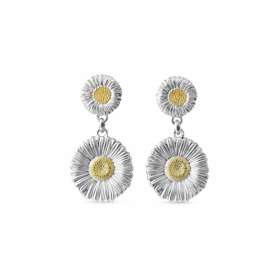 Buccellati Blossoms drop earrings, rhodium-plated silver