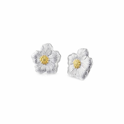 Petits boutons d'oreilles Buccellati Blossoms en argent et vermeil