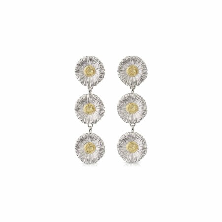 Boucles d'oreilles pendantes Buccellati Blossoms en argent et vermeil