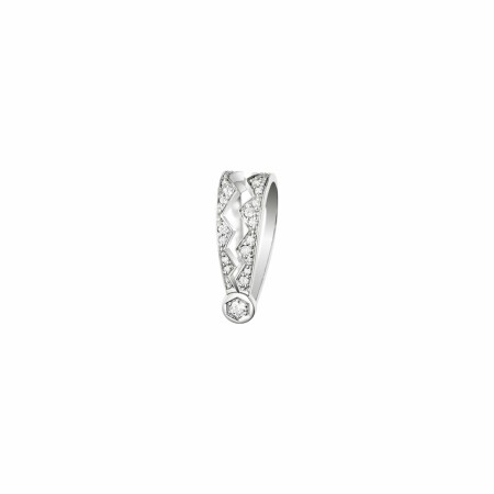 Mono Boucle d'oreille earcuff Akillis Capture Light en or blanc pavée de diamants