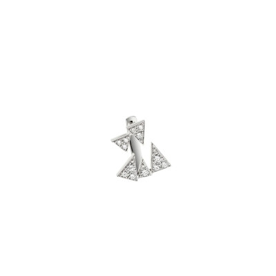 Mono boucle d'oreille Akillis Capture Me en or blanc et diamants