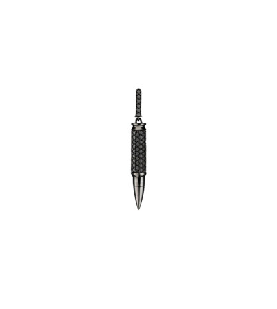 Mono boucle d'oreille Akillis Fatal Attraction en or blanc et diamants noirs