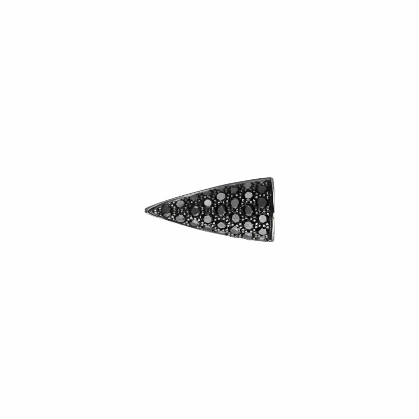 Akillis Fatal Attraction single stud earring, white gold and black diamond pave