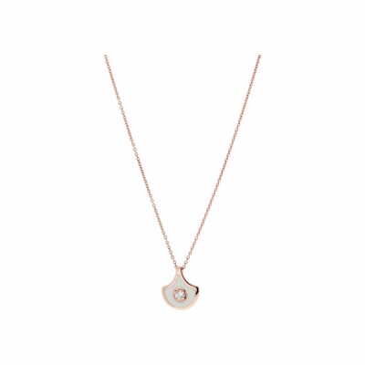 Collier Selim Mouzannar Fish for Love en or rose, émail ivoire et diamant