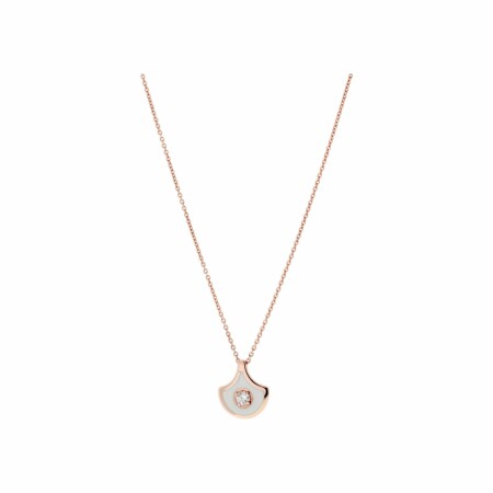 Selim Mouzannar Fish for Love necklace, rose gold, ivory enamel, diamond