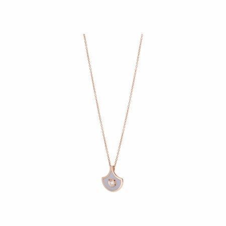 Selim Mouzannar Fish for Love necklace, rose gold, lilac enamel, diamond