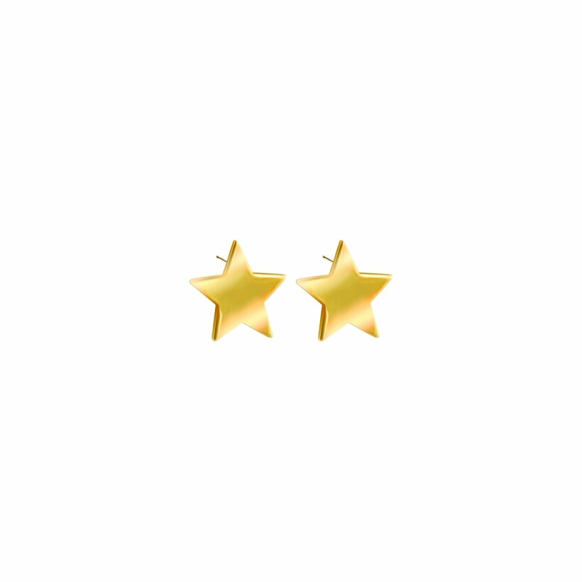 Puces d'oreilles pendantes Anami étoiles en or jaune