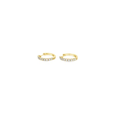 Boucles d'oreilles en or jaune et diamants