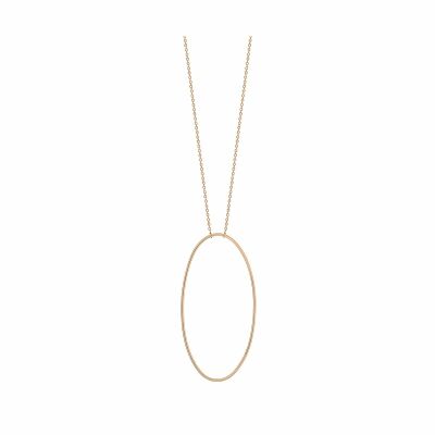 Collier Ginette NY ELLIPSES & SEQUINS en or rose