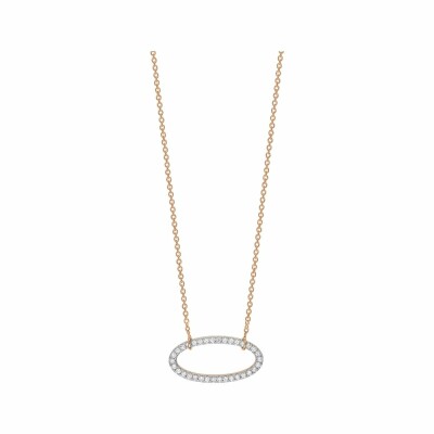 Collier GINETTE NY ELLIPSES & SEQUINS en or rose et diamants