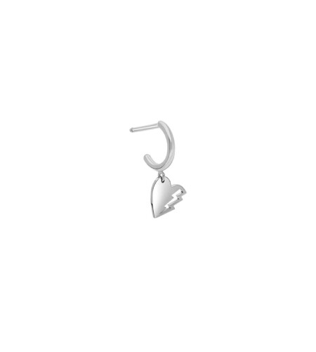 Mono boucle d'oreille Akillis LoveTag en or blanc