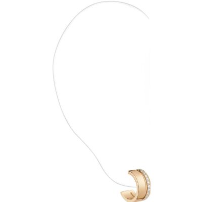 Mono boucle d'oreille droite Repossi Berbere en or rose et diamants