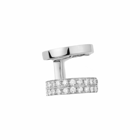 Boucles d'oreilles Repossi Berbere en or blanc et diamants blancs