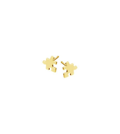 Boucles d'oreilles Akillis Mini Puzzle en or jaune