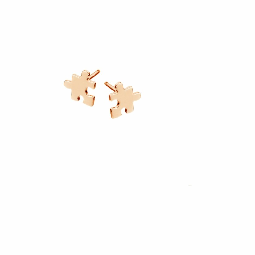 Akillis Mini Puzzle stud earrings, rose gold