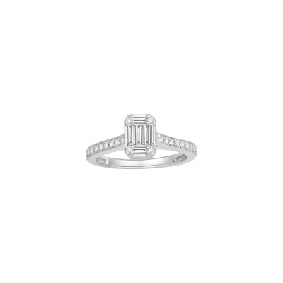 Solitaire en or blanc et diamants de 0.35ct