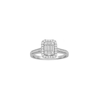 Solitaire en or blanc et diamants de 0.25ct