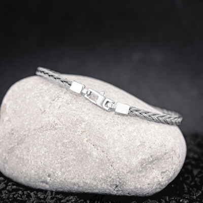 Bracelet Albanu Cap Horn Meridian en argent et acier