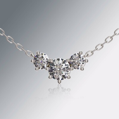 Platinum Trilogy Round Diamond Pendant