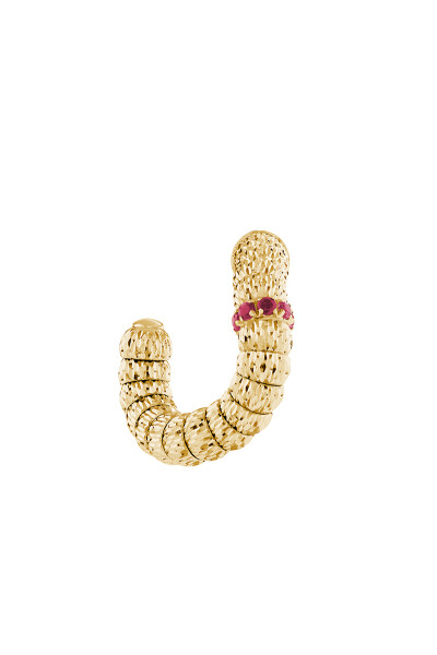 Boucles d'oreilles Officina Bernardi Enigma en or jaune et rubis