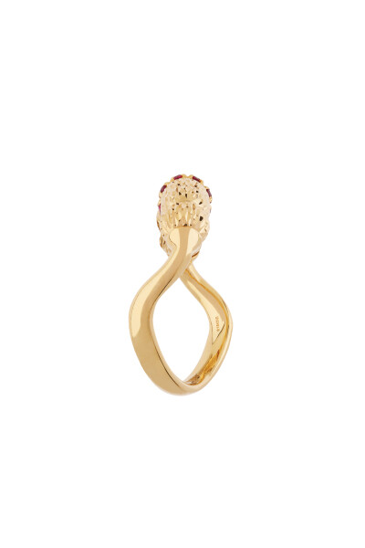 Bague Officina Bernardi Enigma en or jaune et rubis