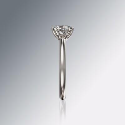 Platinum Trilogy Round Diamond Ring