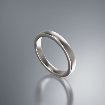 Platinum Flat 3mm Wedding Band