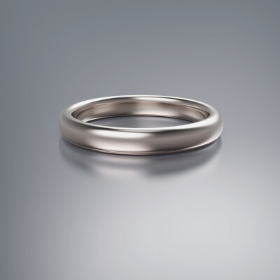 Platinum Half-Round 3mm Wedding Band