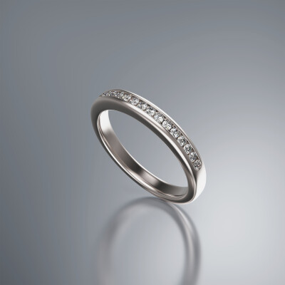 Platinum Channel Eternity Diamond Ring