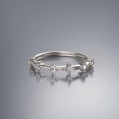 Platinum Spaced Claw Eternity Diamond Ring