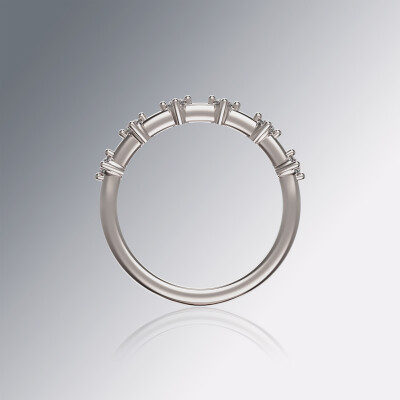 Platinum Spaced Claw Eternity Diamond Ring