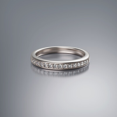 Platinum Pavé Eternity Diamond Ring