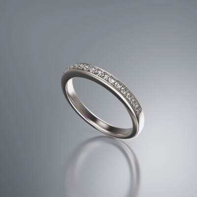 Platinum Pavé Eternity Diamond Ring